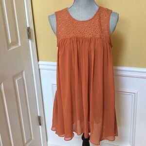 Burnt Orange Flowy Tank